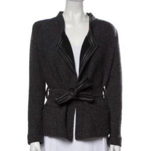 Iro wool tweed leather jacket. Like new. Size 6